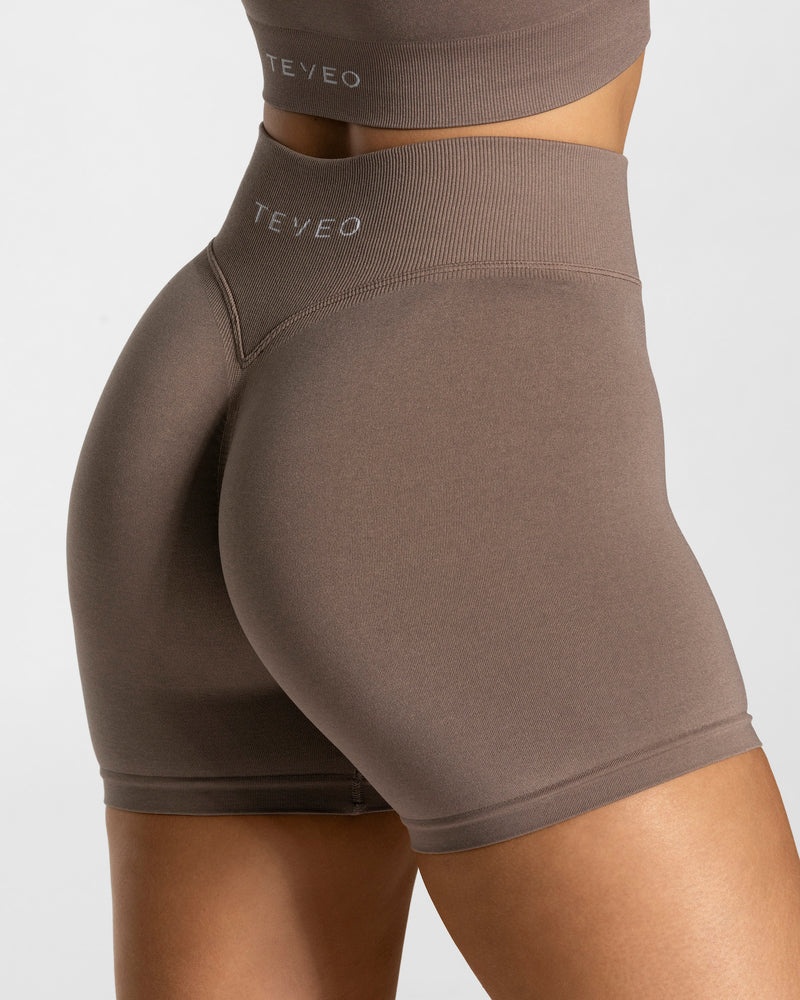 Teveo Statement Scrunch Short Beige | BGEK4082