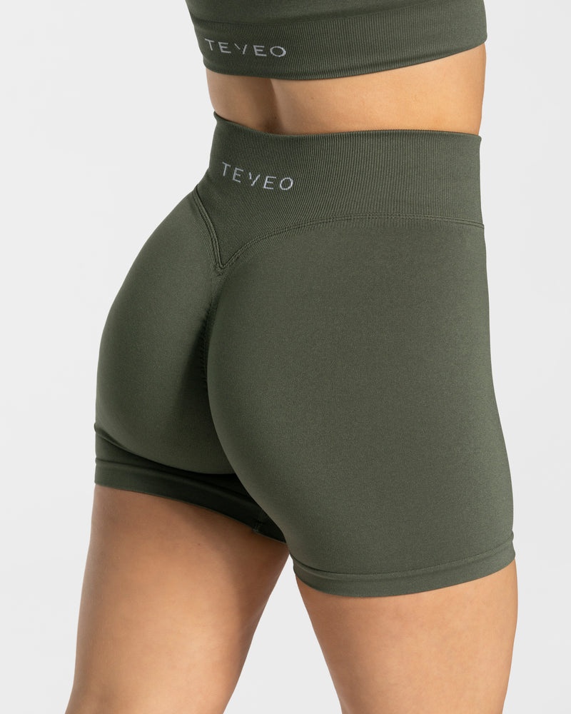 Teveo Statement Scrunch Short Khaki | BKIM1652