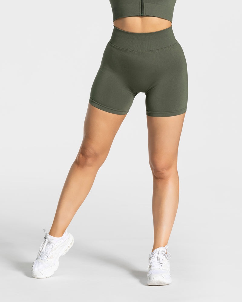 Teveo Statement Scrunch Short Khaki | BKIM1652