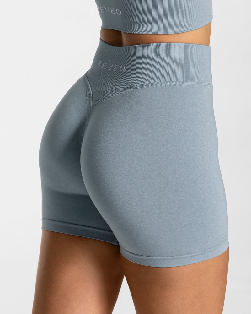 Teveo Statement Scrunch Short Grey Blue | BNOK1505