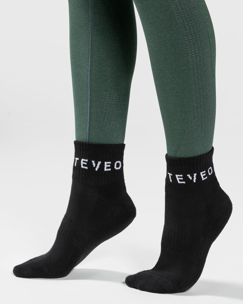 Teveo Ankle Socks (2pcs) Black | RLEG8161