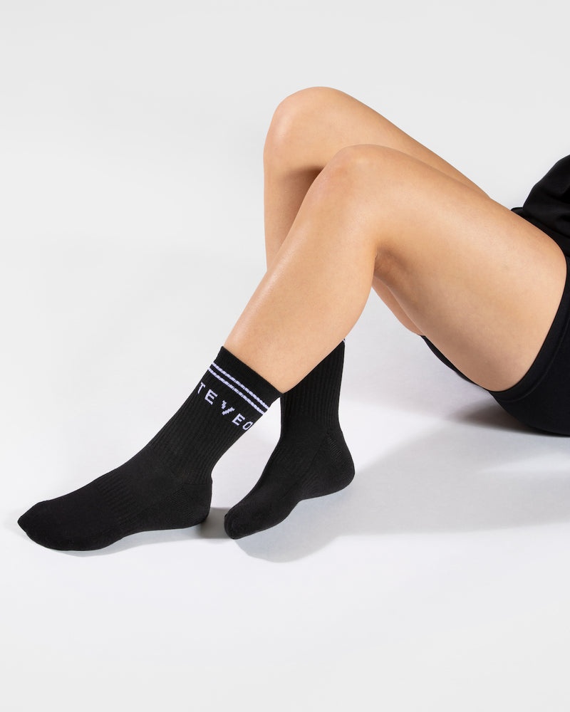 Teveo Crew Socks (2pcs) Black | NRYZ1392