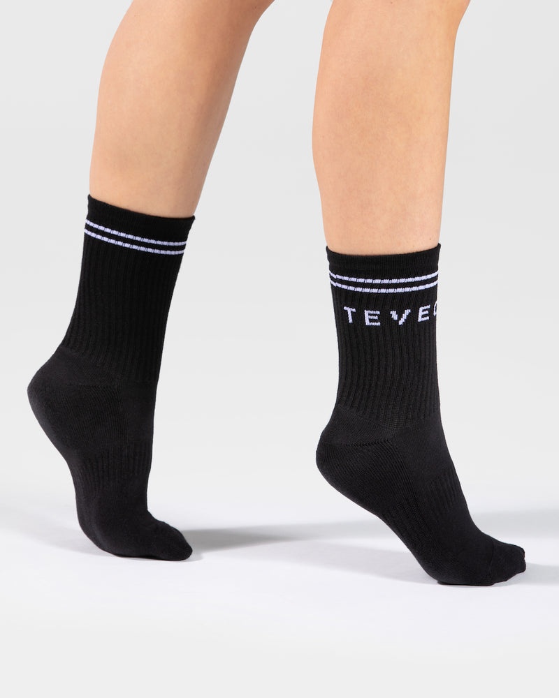 Teveo Crew Socks (2pcs) Black | NRYZ1392