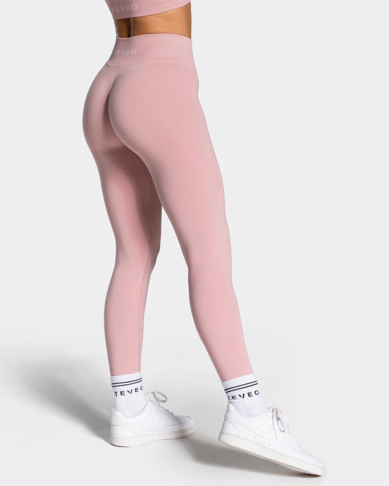 Teveo Timeless Scrunch Leggings Pink | AIYE4007