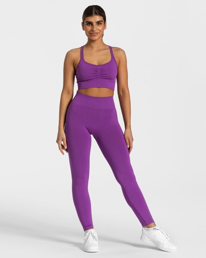 Teveo Timeless Scrunch Leggings Purple | JAXQ4887