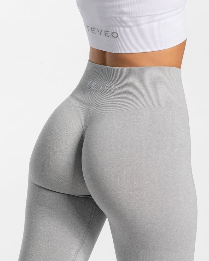 Teveo Timeless Scrunch Leggings Light Grey | VPVT9240