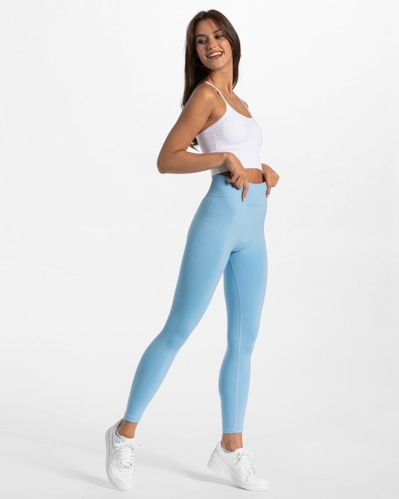 Teveo Timeless Scrunch Leggings Blue | QKHR9749