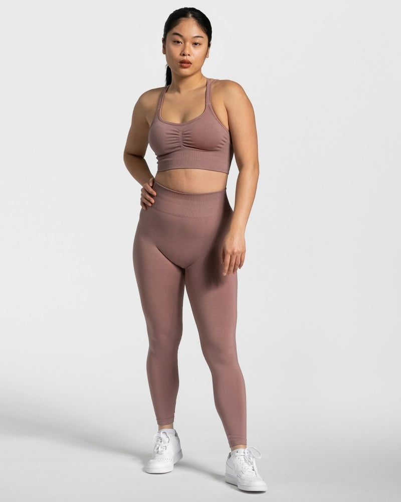 Teveo Timeless Scrunch Leggings Pink | YXXT6272