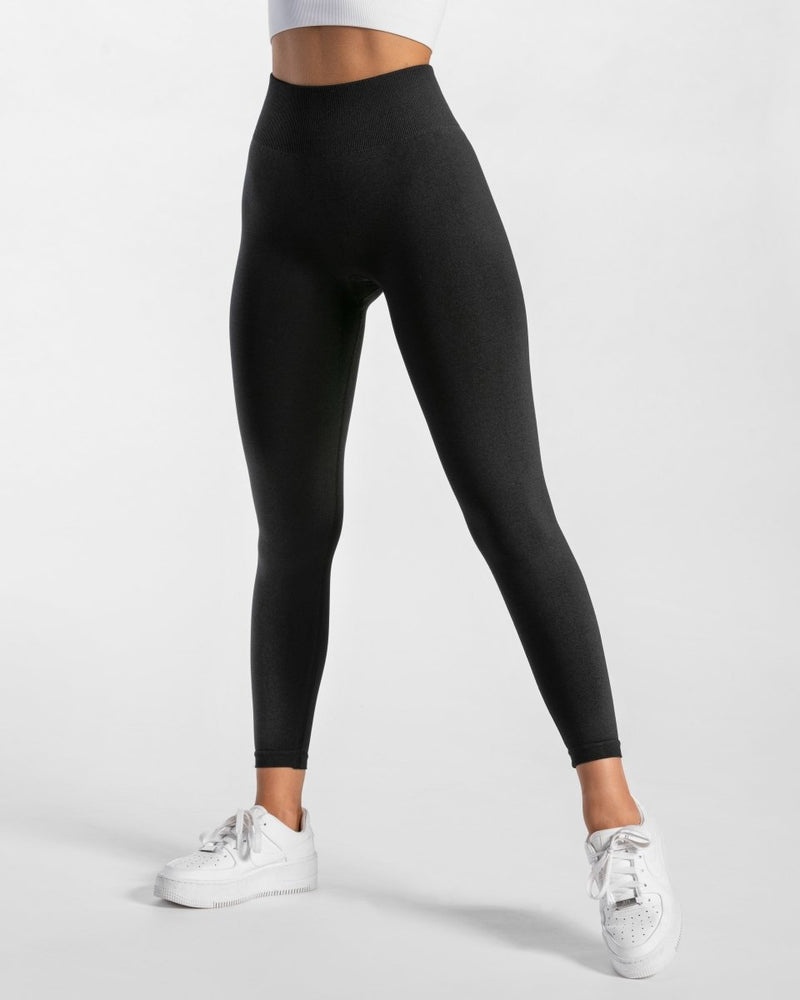 Teveo Timeless Scrunch Leggings Black | ZVXR9225