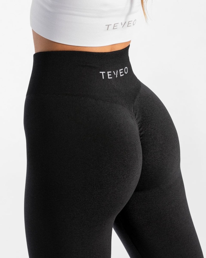 Teveo Timeless Scrunch Leggings Black | ZVXR9225