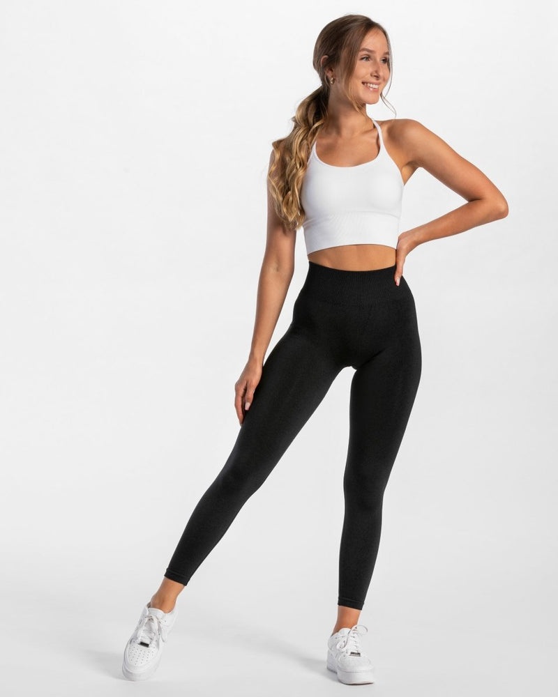 Teveo Timeless Scrunch Leggings Black | ZVXR9225