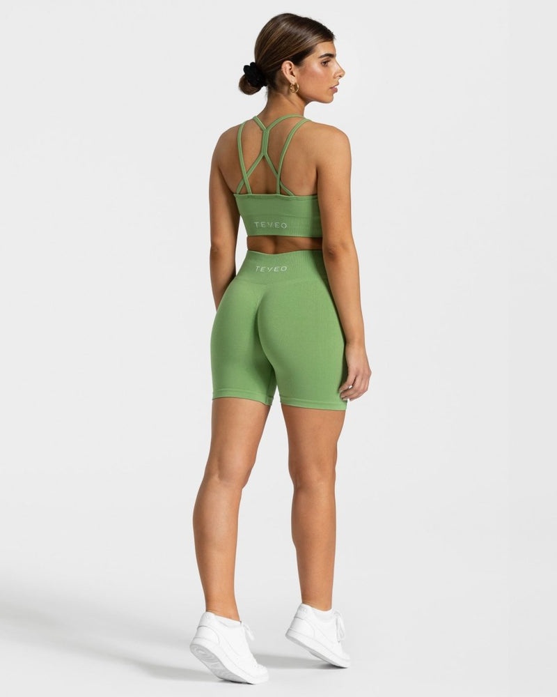 Teveo Timeless Scrunch Short Olive | SNJU6758