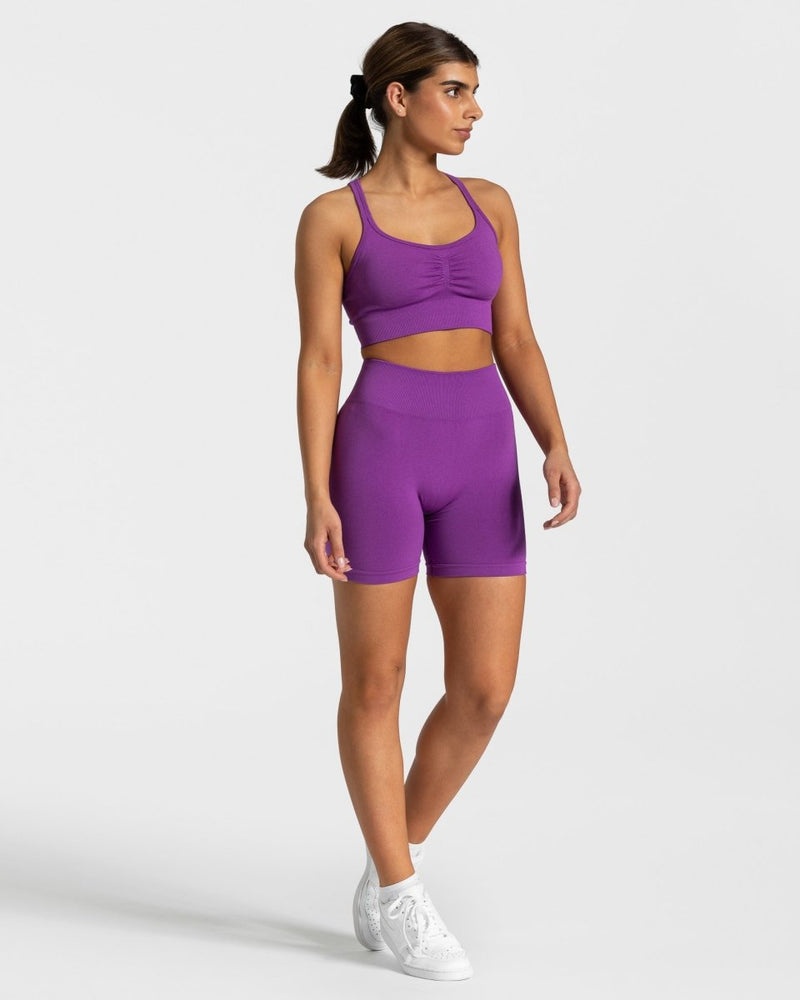 Teveo Timeless Scrunch Short Purple | DCBK3843