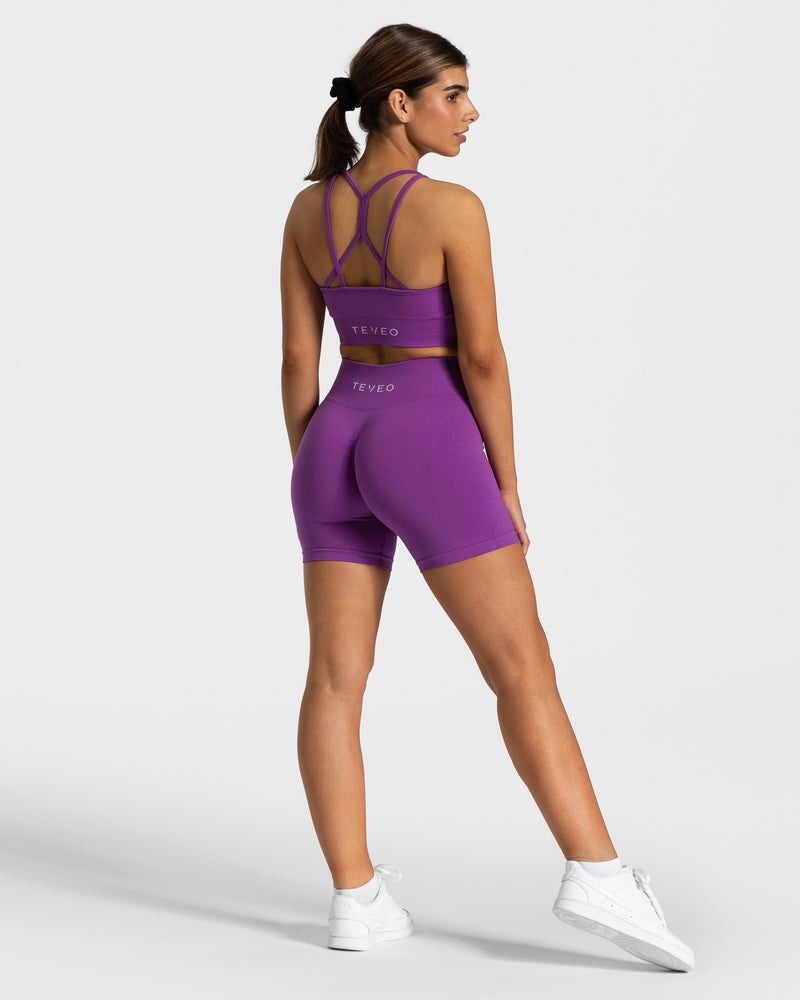 Teveo Timeless Scrunch Short Purple | DCBK3843