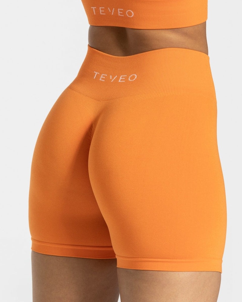 Teveo Timeless Scrunch Short Orange | INUL2523