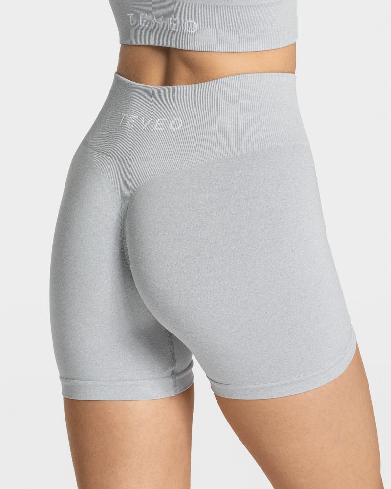 Teveo Timeless Scrunch Short Light Grey | PYDE6136