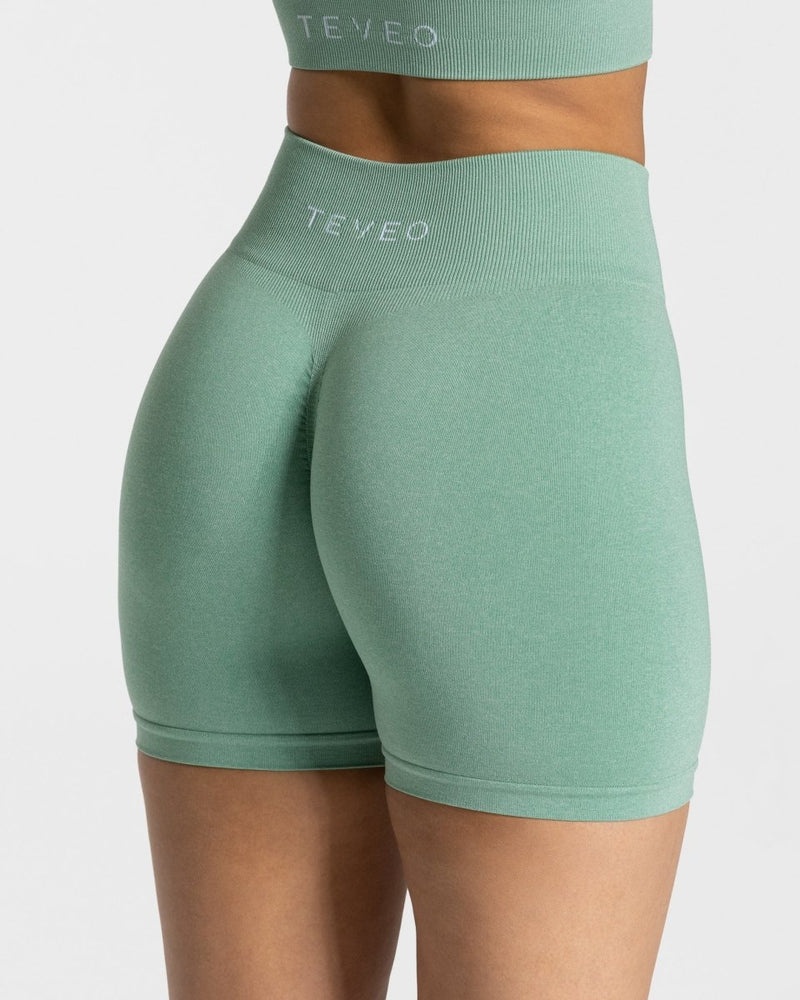 Teveo Timeless Scrunch Short Olive | FYNS7006