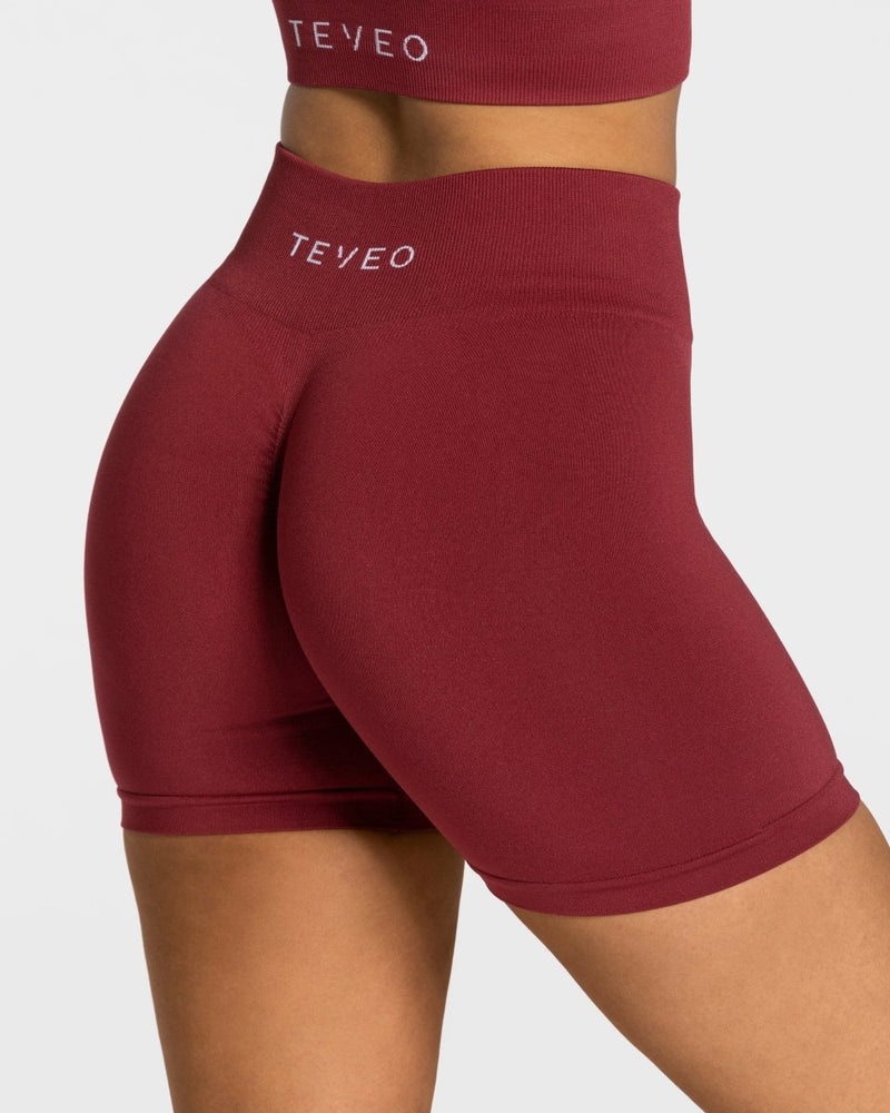 Teveo Timeless Scrunch Short Burgundy Red | UDGC8451