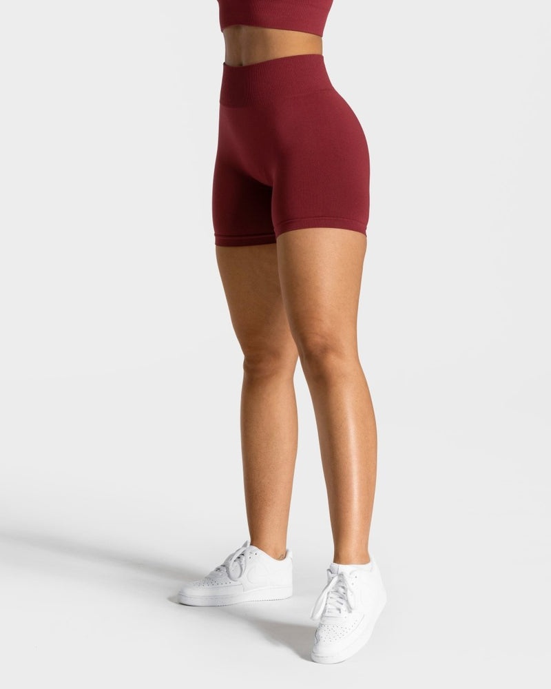 Teveo Timeless Scrunch Short Burgundy Red | UDGC8451