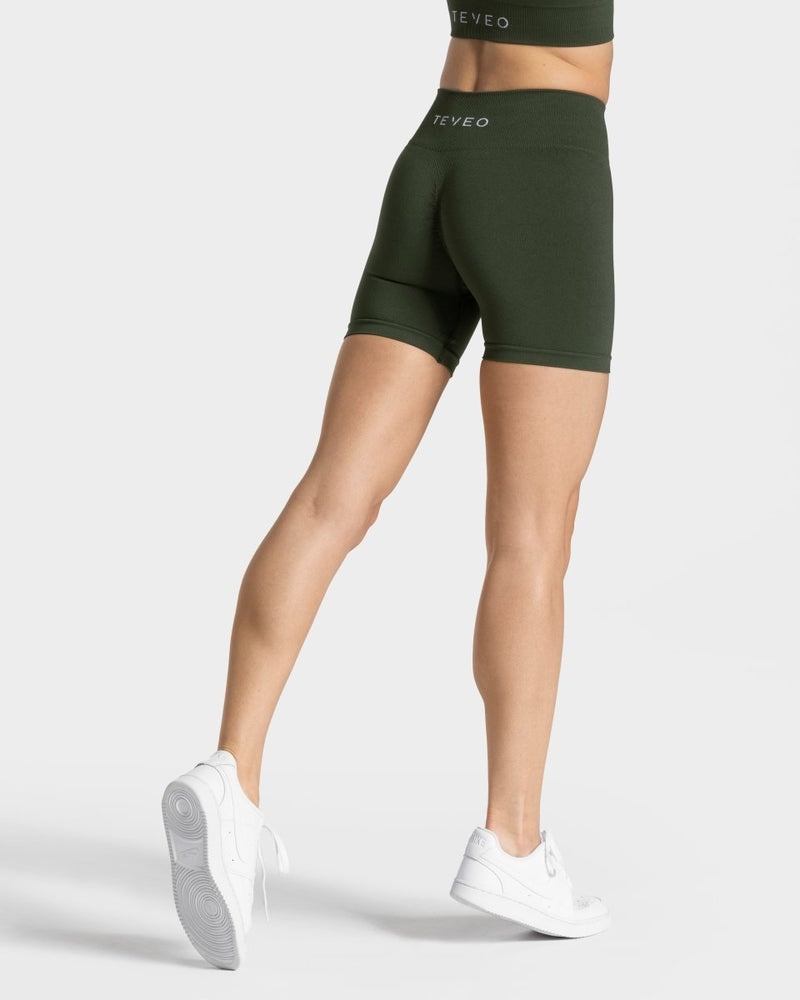 Teveo Timeless Scrunch Short Khaki | JVUS0196