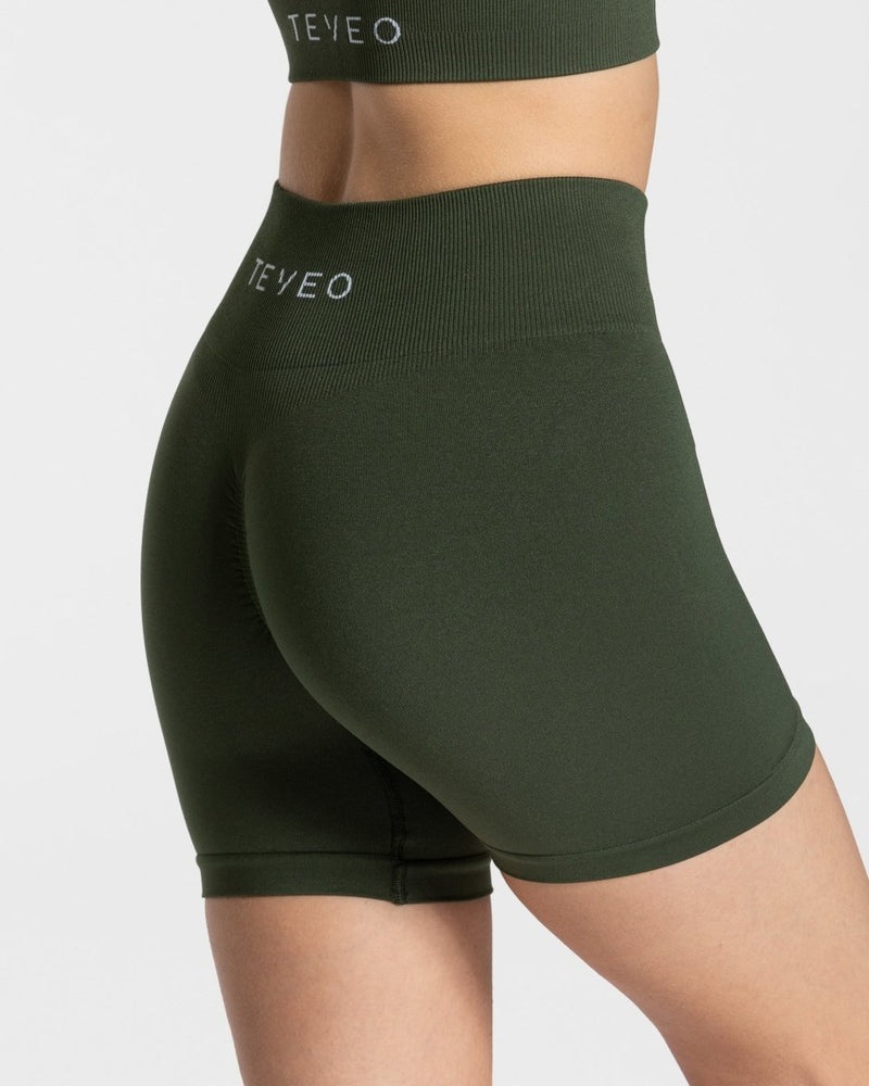 Teveo Timeless Scrunch Short Khaki | JVUS0196