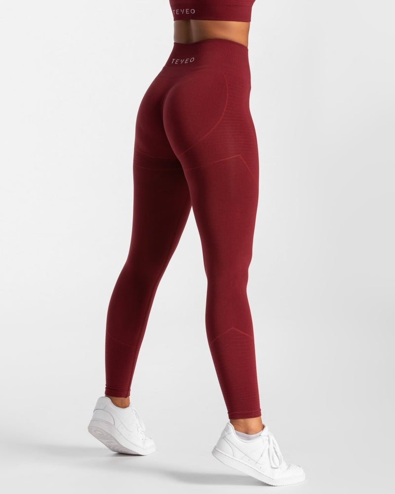 Teveo True Leggings Burgundy Red | JOBF0727