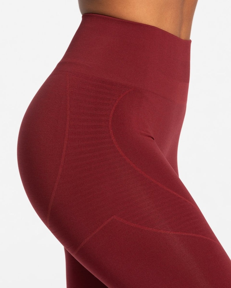 Teveo True Leggings Burgundy Red | JOBF0727