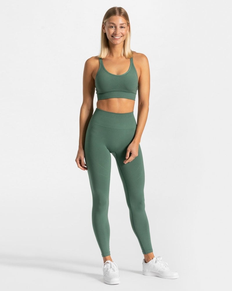 Teveo True Leggings Dark Green | ORYD0577