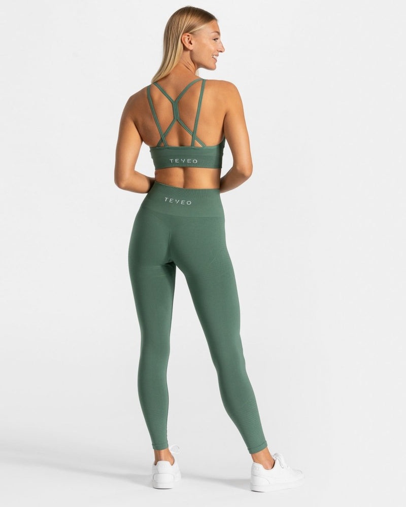 Teveo True Leggings Dark Green | ORYD0577