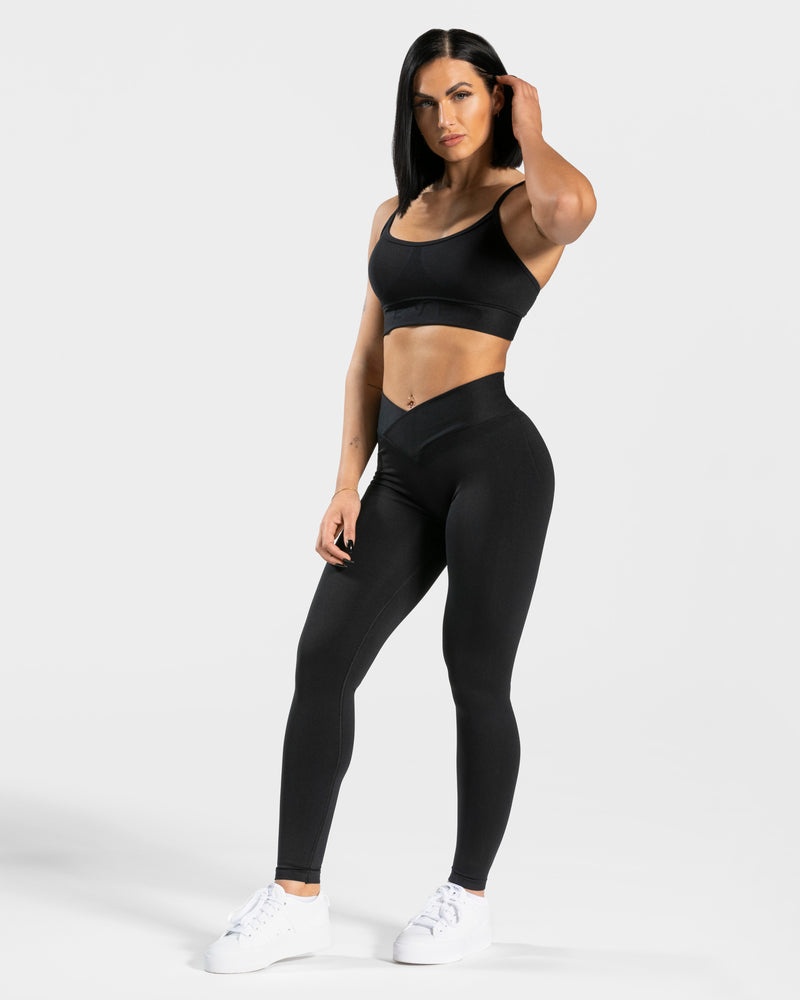 Teveo V-shape Leggings Black | YUOC2480