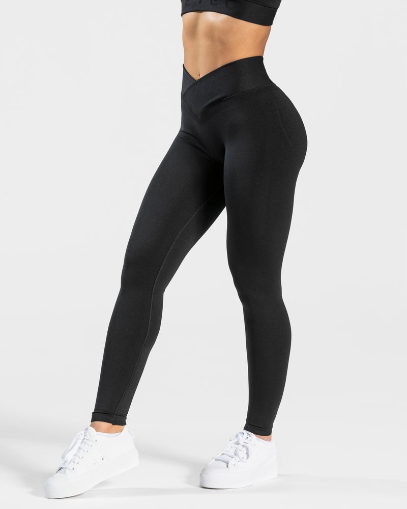 Teveo V-shape Leggings Black | YUOC2480