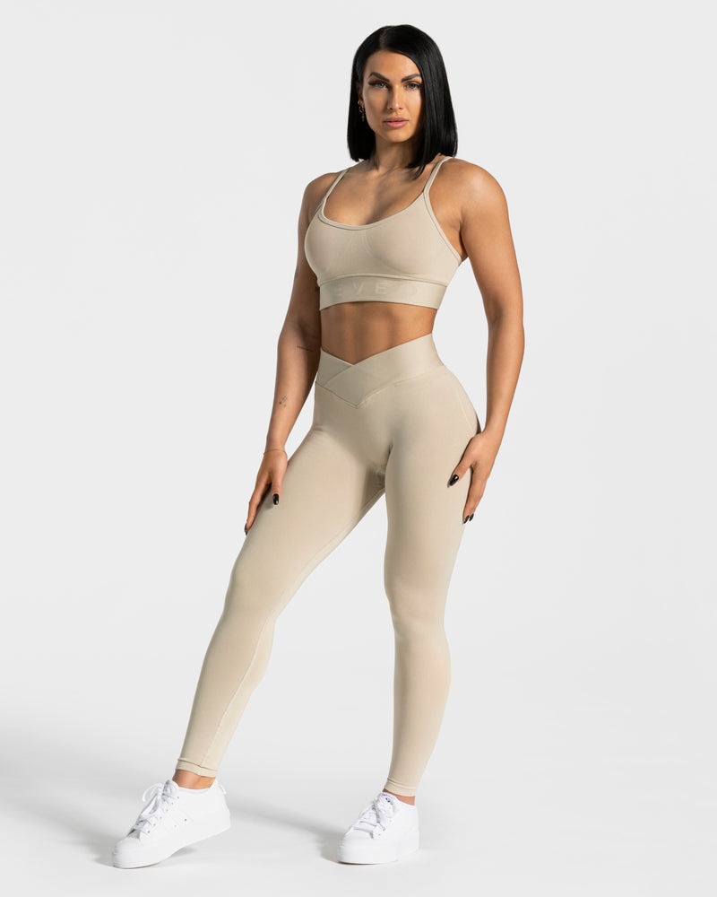 Teveo V-shape Leggings Brown | CKOZ5149