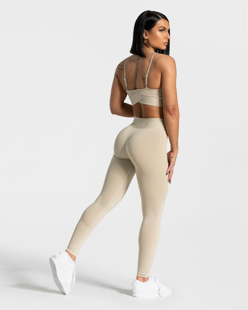 Teveo V-shape Leggings Brown | CKOZ5149